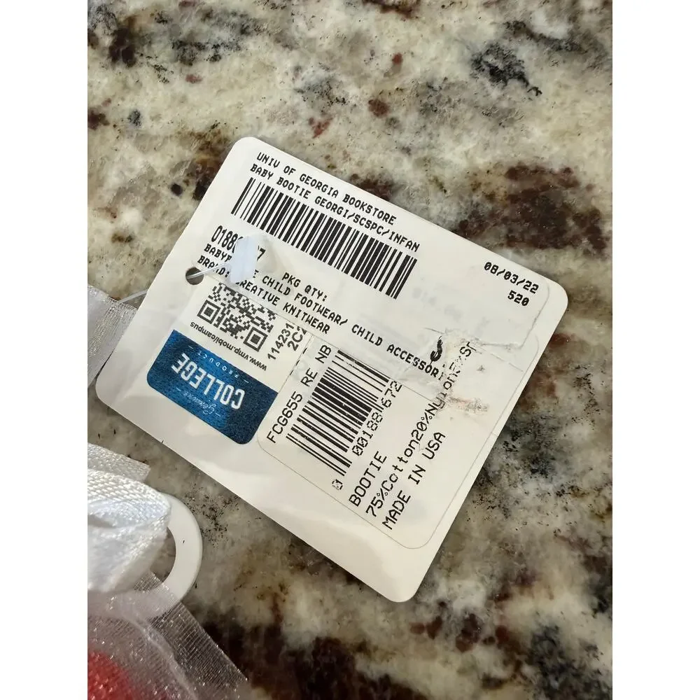 NWT UGA Newborn Bootie Socks